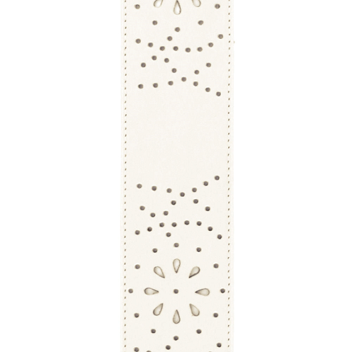 D'addario Planet Waves Perforated White Leather Guitar Strap - Poppa's Music