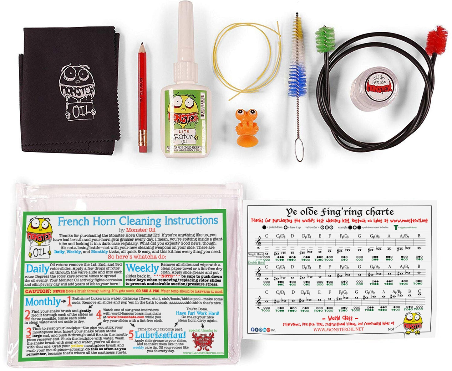 Monster Oil Care and Cleaning Kit for French Horn - Poppa's Music