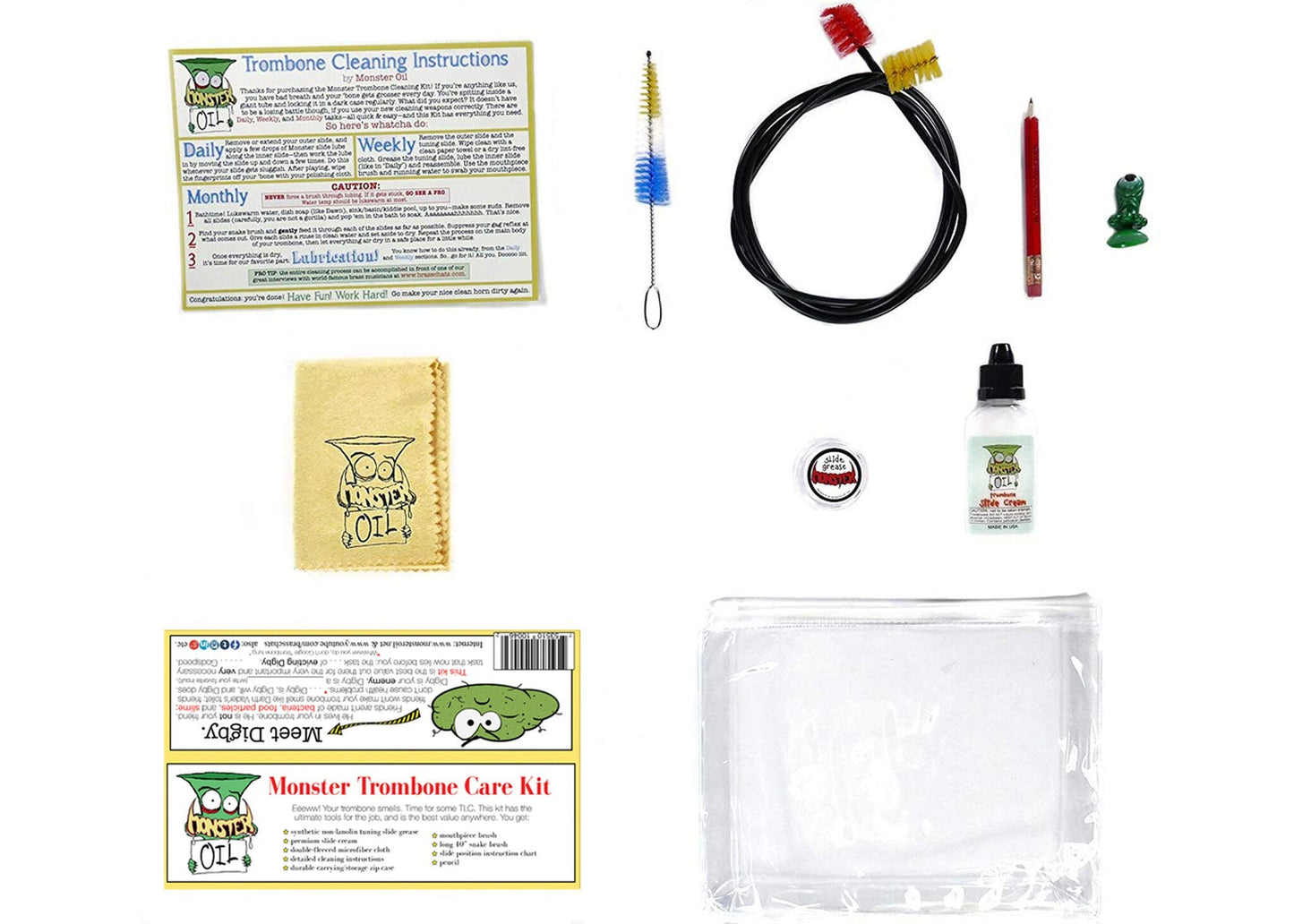 Monster Oil Care and Cleaning Kit for Trombone - Poppa's Music