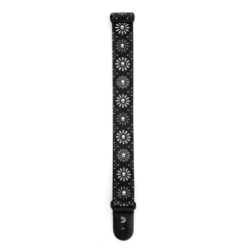 D'addario Planet Waves Skull Burst Woven Guitar Strap - Poppa's Music