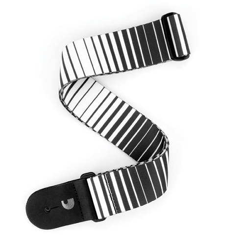D'addario Planet Waves Optical Stripes Woven Guitar Strap - Poppa's Music