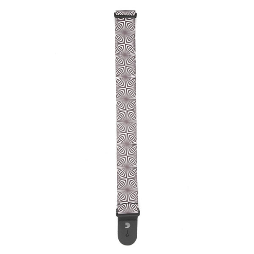 D'addario Planet Waves White Optical Art Woven Guitar Strap - Poppa's Music
