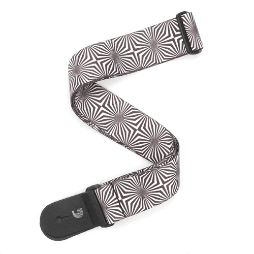 D'addario Planet Waves White Optical Art Woven Guitar Strap - Poppa's Music