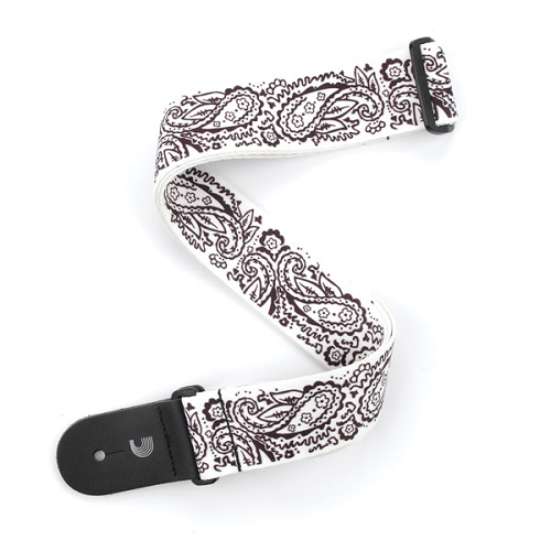 D'addario Planet Waves Blue Paisley Woven Guitar Strap - Poppa's Music