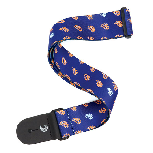D'addario Planet Waves Indie Paisley Critters Blue Guitar Strap - Poppa's Music