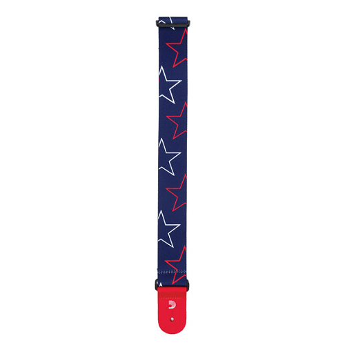 D'addario Planet Waves Americana Woven Polyester Stars & Stripes Guitar Strap - Poppa's Music