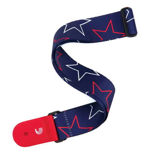 D'addario Planet Waves Americana Woven Polyester Stars & Stripes Guitar Strap - Poppa's Music