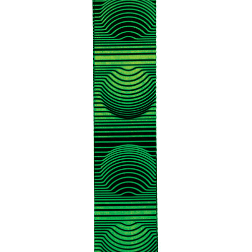 D'addario Planet Waves Optical Art Green Orbs Polyester Woven Guitar Strap - Poppa's Music