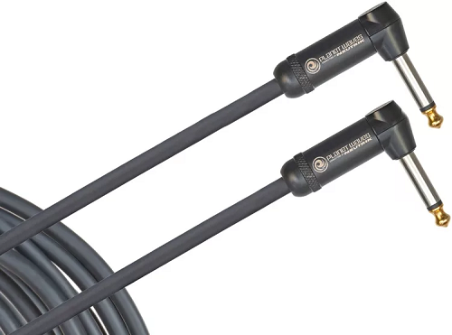 D'Addario American Stage Instrument Cable, Dual Right Angle, 20 ft - PW-AMSGRR-20 - Poppa's Music 