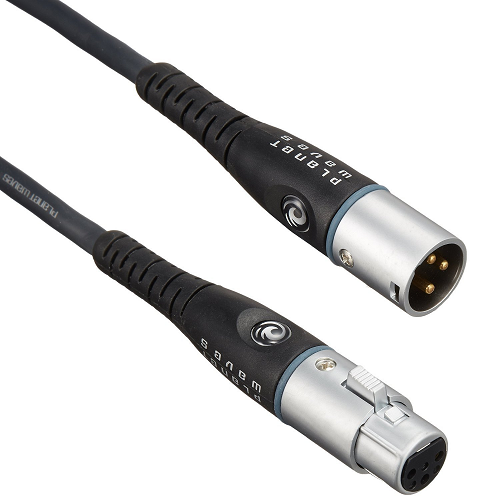 D'addario Planet Waves Gold Plated Custom Series XLR Microphone Cable, 5 Feet - Poppa's Music