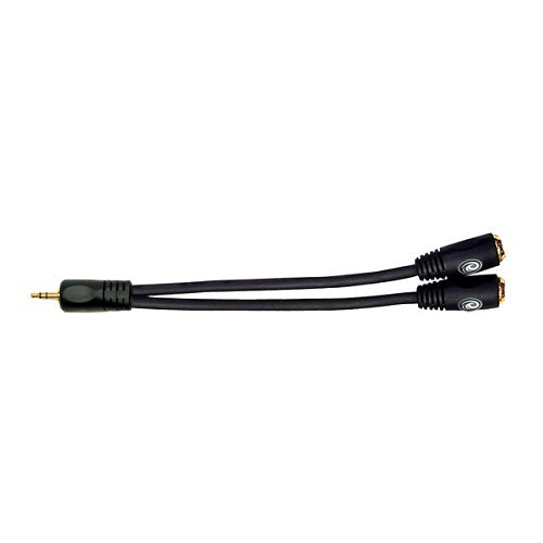 D'addario Planet Waves 1/8 Inch Male Stereo to Dual 1/8 Inch Female Stereo Adapter - Poppa's Music