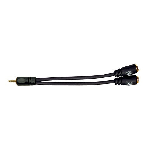 D'addario Planet Waves 1/8 Inch Male Stereo to Dual 1/8 Inch Female Stereo Adapter - Poppa's Music 