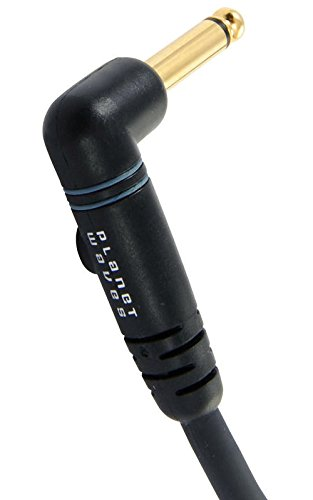 D'addario Planet Waves Gold Plated Custom Series Patch Cable, Right ANGLE, 6 Inches - 2-PACK - Poppa's Music