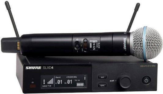 Shure Wireless System with SM58 Handheld Transmitter Model SLXD24/SM58-G58 - Poppa's Music