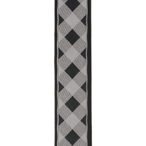D'addario Planet Waves Americana Woven Buffalo Check-Grey Guitar Strap - Poppa's Music