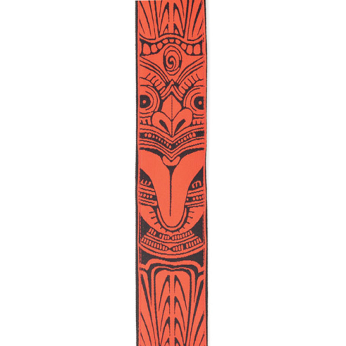 D'addario Planet Waves Red Tiki Mask Woven Guitar Strap - Poppa's Music