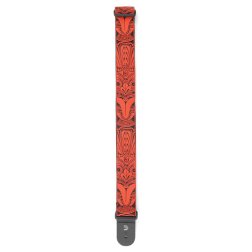D'addario Planet Waves Red Tiki Mask Woven Guitar Strap - Poppa's Music