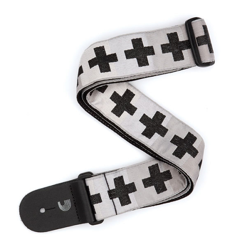 D'addario Planet Waves Checkered Crosses Woven Guitar Strap - Poppa's Music