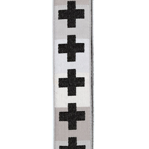 D'addario Planet Waves Checkered Crosses Woven Guitar Strap - Poppa's Music