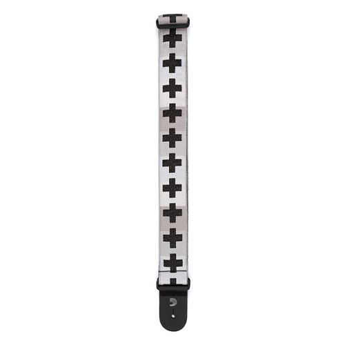 D'addario Planet Waves Checkered Crosses Woven Guitar Strap - Poppa's Music