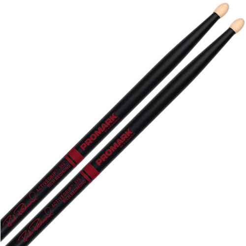 Promark Rich Redmon Active Grip 595 Hickory Oval Wood Tip Drum Set Sticks - Poppa's Music