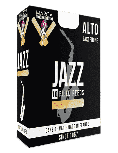 Marca JAZZ Filed Alto Saxophone Reeds - 10 Per Box - Poppa's Music