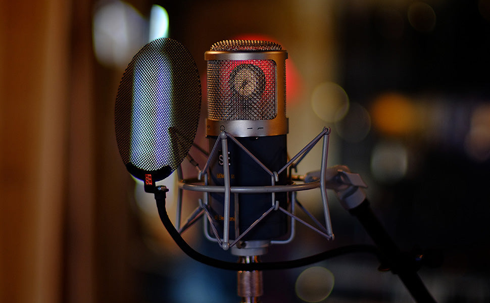 Dual Tube Cardioid Condenser Microphone with Shockmount and Case - Poppa's Music