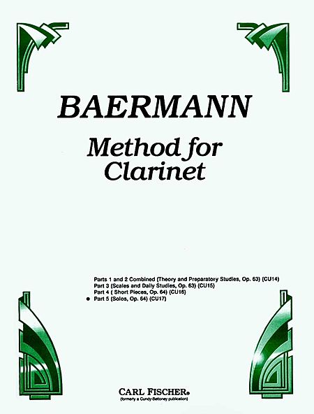 Baermann Method For Clarinet Part 5 - CU17 - Poppa's Music