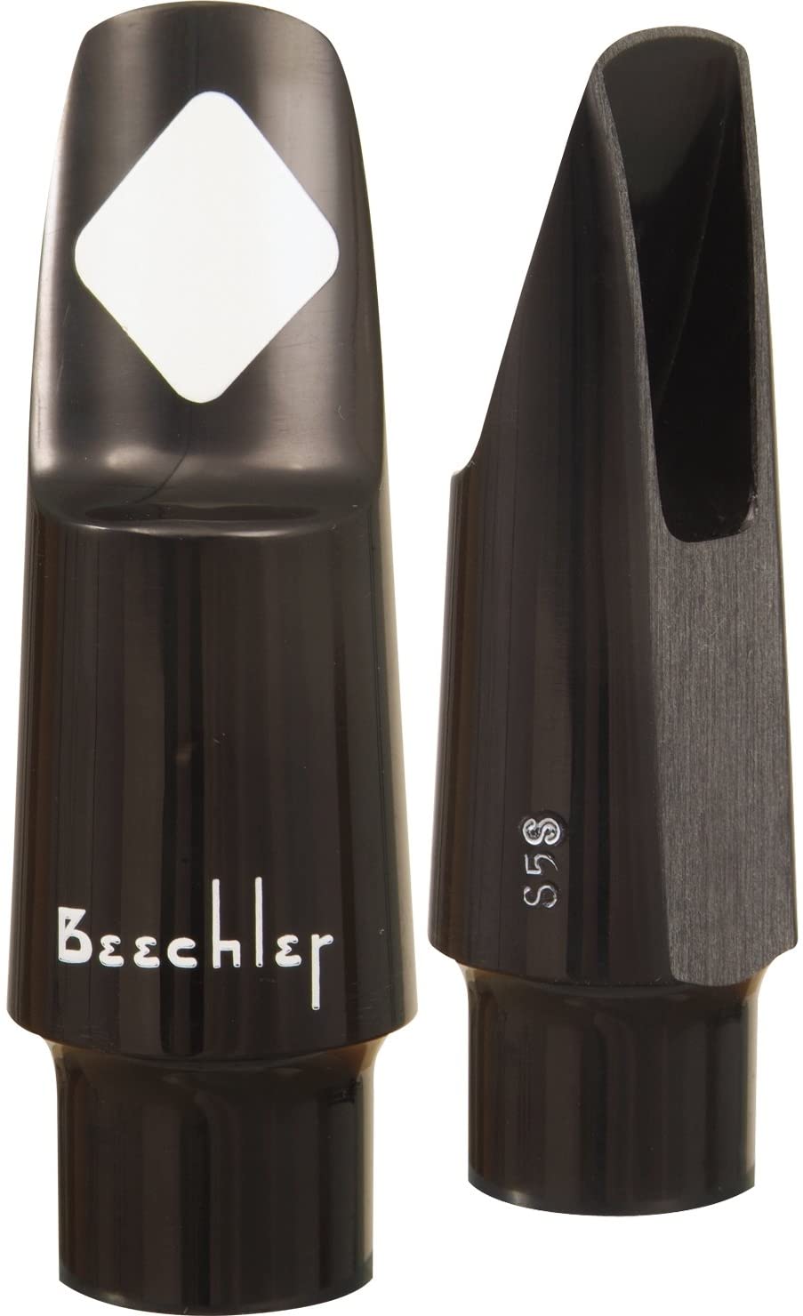 Beechler White Diamond Inlay Alto Sax Hard Rubber Mouthpiece - Poppa's Music