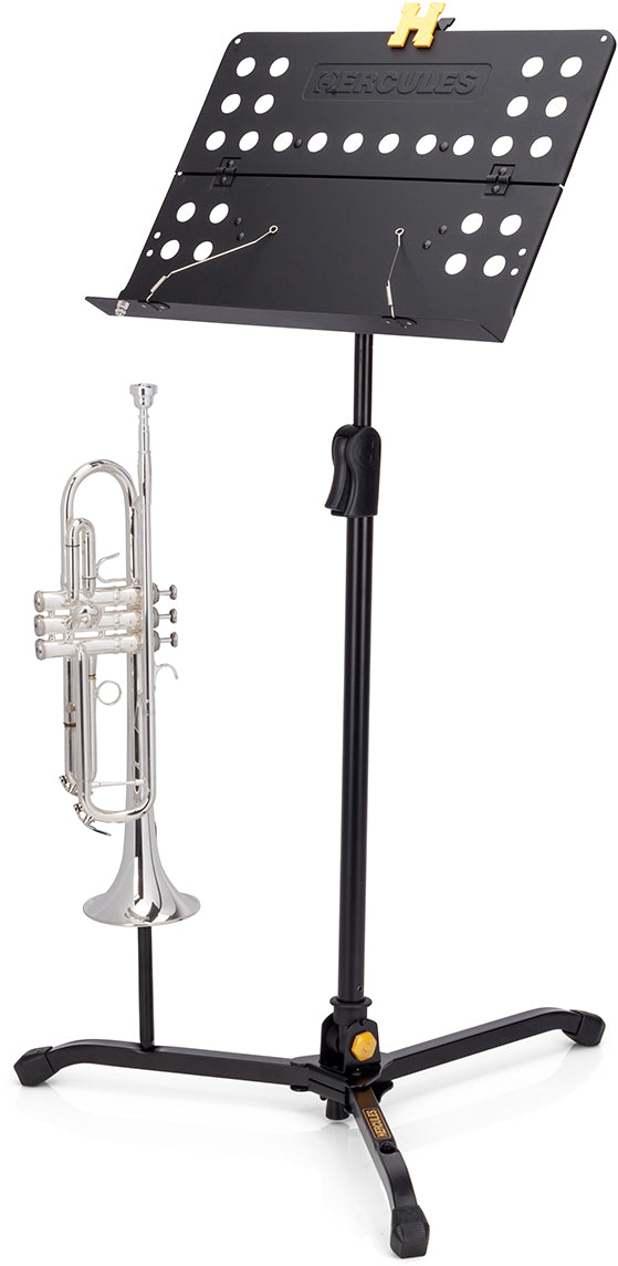 Hercules Orchestra Stand Perforated Desk W/Swivel Legs - BS311B - Poppa's Music