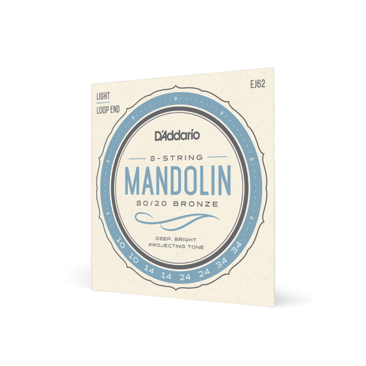 D'addario Mandolin Strings EJ62 80/20 Phosphor Bronze - Poppa's Music