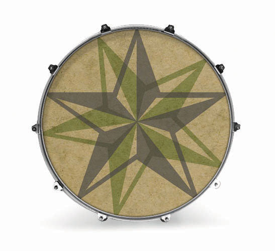 Evans Graphics Bass Drum Head - Star Burst 2 - Poppa's Music
