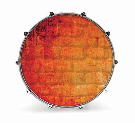 Evans Textures Series Bass Drum Head - Bricks - Poppa's Music