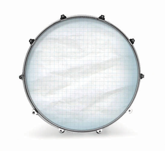 Evans Textures Series Bass Drum Head - Graph Paper - Poppa's Music