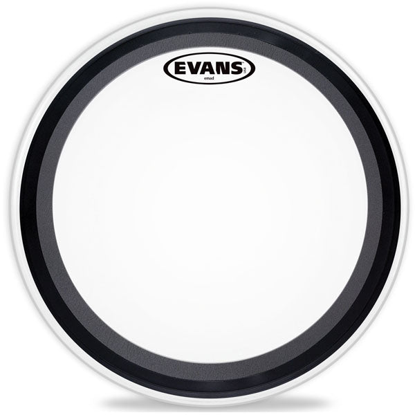 Evans EMAD Coated White Bass Drum Head, 20 Inch - Poppa's Music
