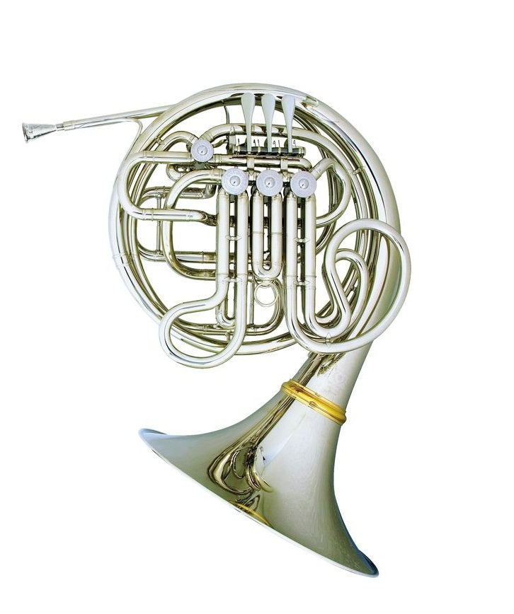 Hans Hoyer Double Kruspe F/Bb French Horn - Mini Ball Linkage - Detachable Bell - Nickel Silver - 6801NSA-L - Poppa's Music