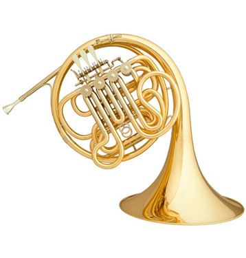 Hans Hoyer Double Geyer F/Bb French Horn - Clear Lacquer - Gold Bell - 801G-L - Poppa's Music