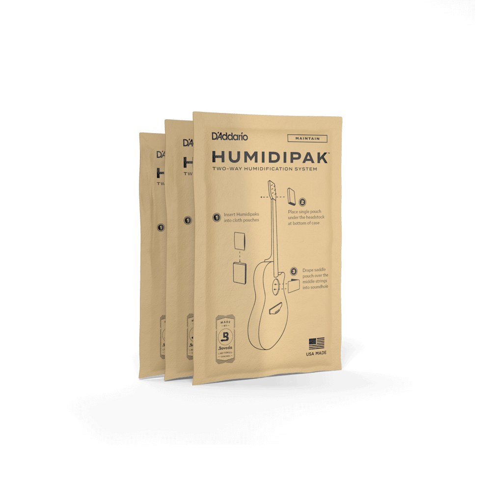 D'Addario Humidipak Two-Way Humidification System Replacement Packets, 3-Pack - PW-HPRP-03 - Poppa's Music