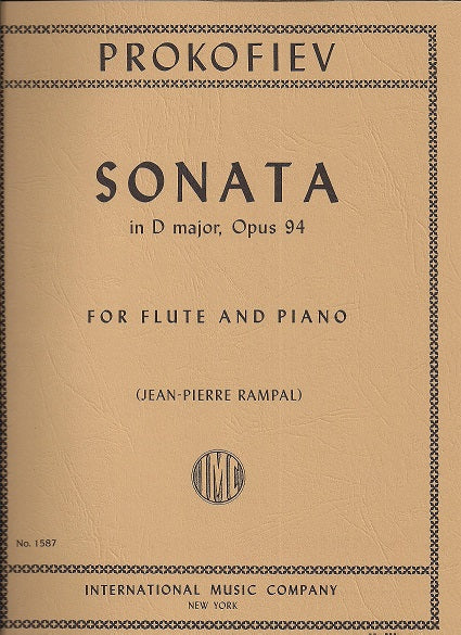 IMC BOOK - Sonata in D major, Op. 94 PROKOFIEV, Sergei - 1587 - Poppa's Music