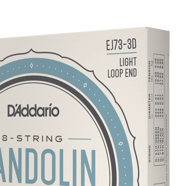 D'Addario EJ73 Mandolin Strings, Phosphor Bronze Light 10-38, 3 Sets EJ73-3D - Poppa's Music