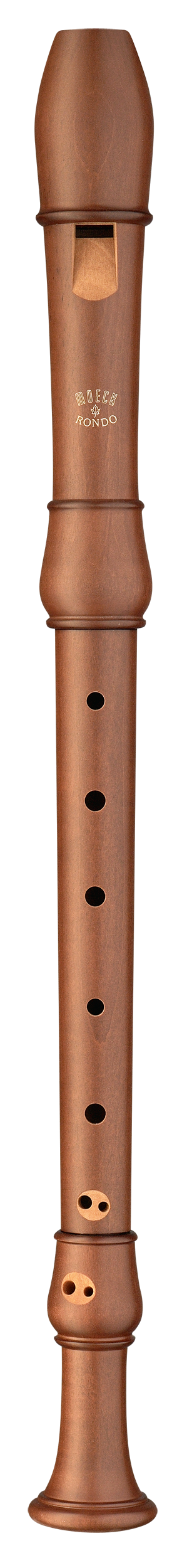 Moeck Professional Flauto Rondo Stained Pearwood Alto Recorder W/ Double Holes- 2303 - Poppa's Music