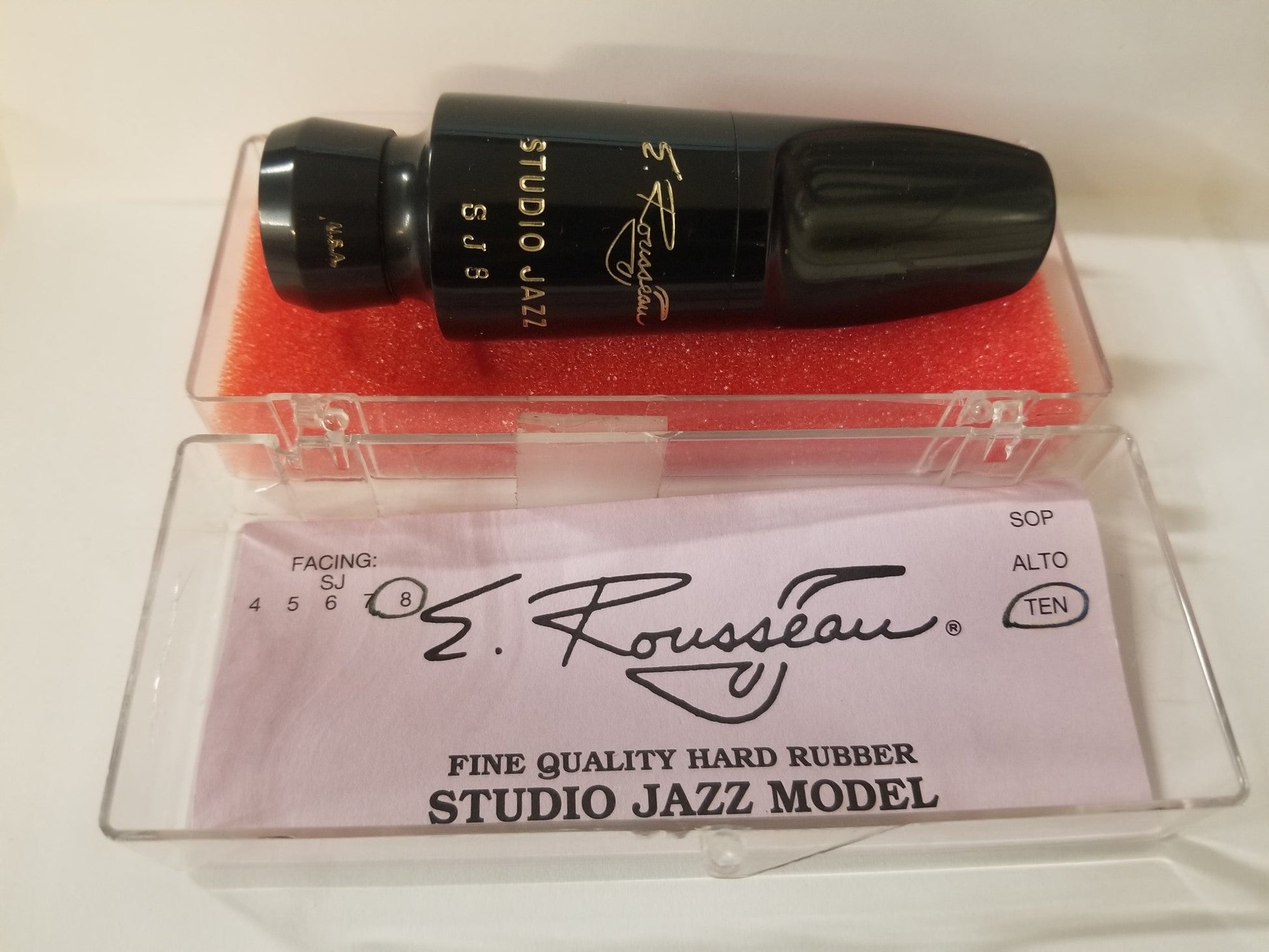 Original E. Rousseau Studio Jazz Tenor Sax Hard Rubber Mouthpiece - Poppa's Music