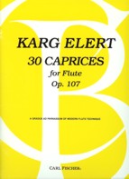 KARG-ELERT FLUTE 30 CAPRICES FOR FLUTE - CU176 - Poppa's Music
