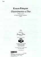 Divertimento A Due by Pellegrini for 2 Saxes/Score-S2122 - Poppa's Music