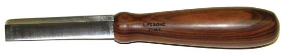 Pisoni Double Hollow Ground Wood Round Handle Knife - PKDRW-D109W - Poppa's Music