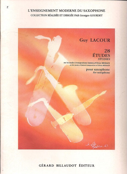 28 Etudes Sur Les Modes A Transpositions Limitees D'O. Messiaen by Guy Lacour - 524-02033 - Poppa's Music