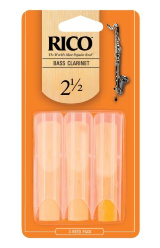 Rico by D'Addario Bass Clarinet Reeds Unfiled - 3 Pack - Poppa's Music