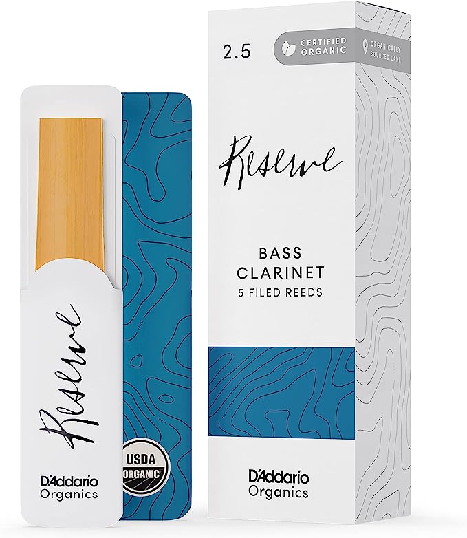 D'Addario Organic Reserve Bass Clarinet Reeds - 5 Per Box - Poppa's Music