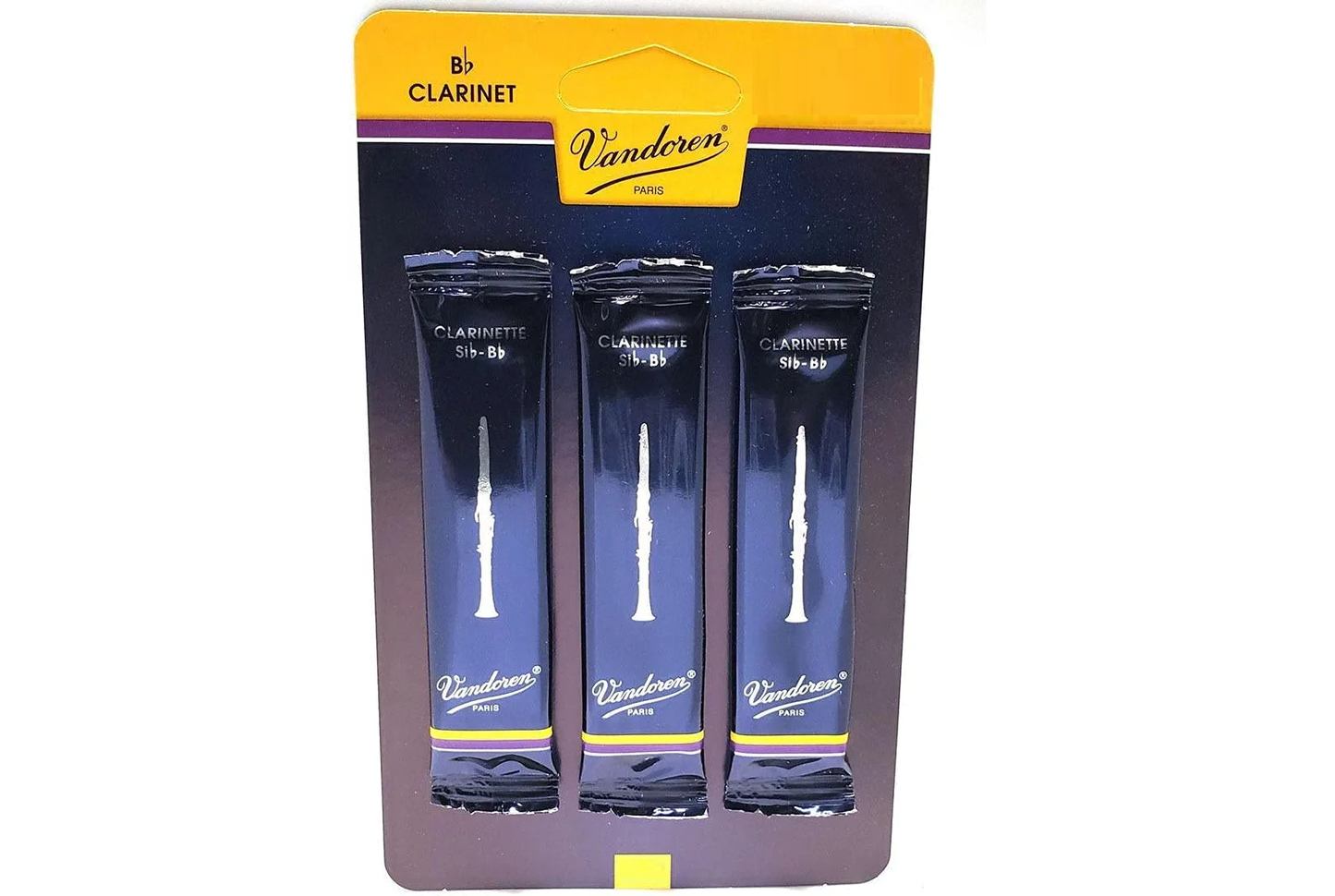 Vandoren Bb Clarinet Traditional Reeds - 3 Card - Poppa's Music