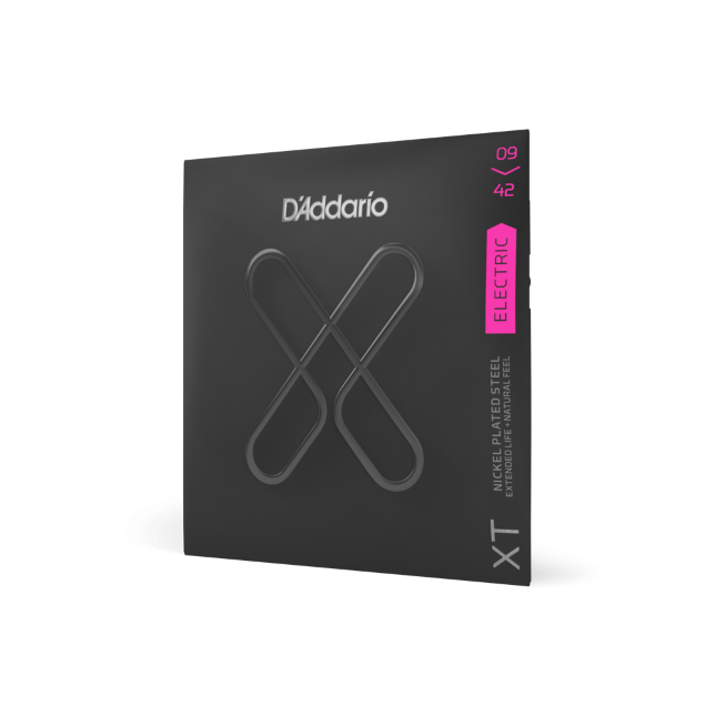 D'Addario XT Electric Nickel Plated Steel Electric Guitar Strings, Super Light, 09-42, XTE0942 - 3 Sets - Poppa's Music